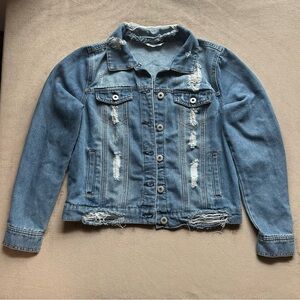 Highway‎ Jeans Women's Distressed Denim Jacket Size Medium